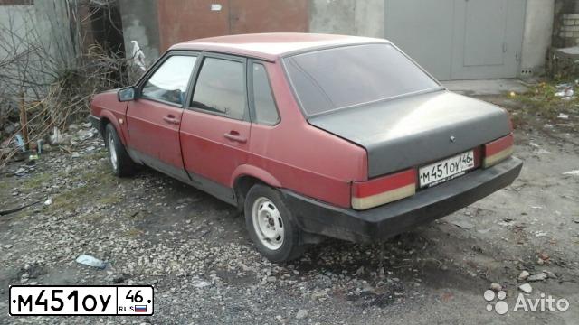 Фото автомобиля LADA 2109 SAMARA, 1994 — госномер М451ОУ46. Цвет: ВИШНЕВЫЙ