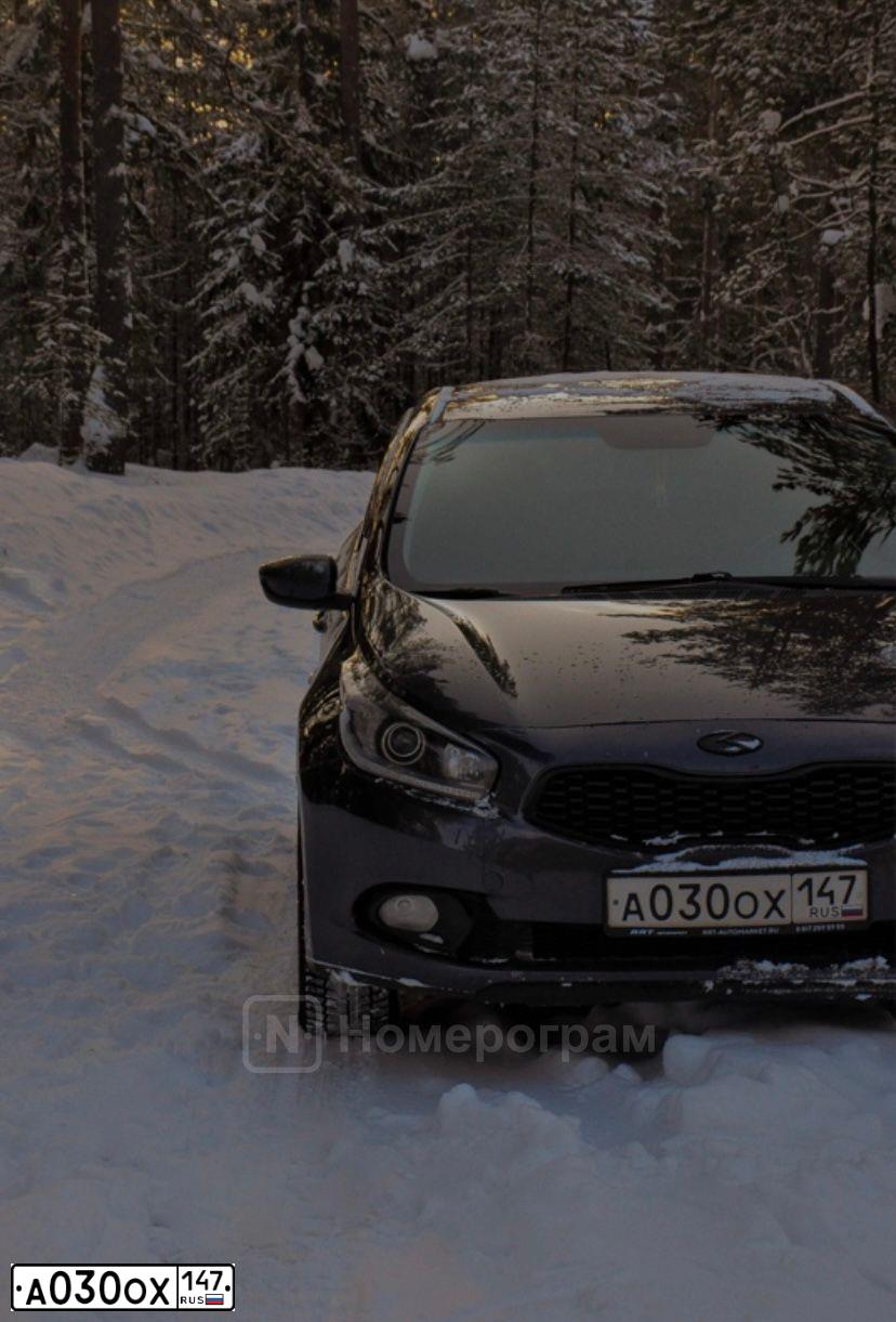Фото автомобиля KIA CEE'D, 2013 — госномер А030ОХ147. Цвет: СЕРЫЙ