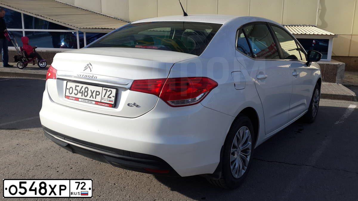 Фото автомобиля CITROEN C4, 2013 — госномер О548ХР72. Цвет: Белый