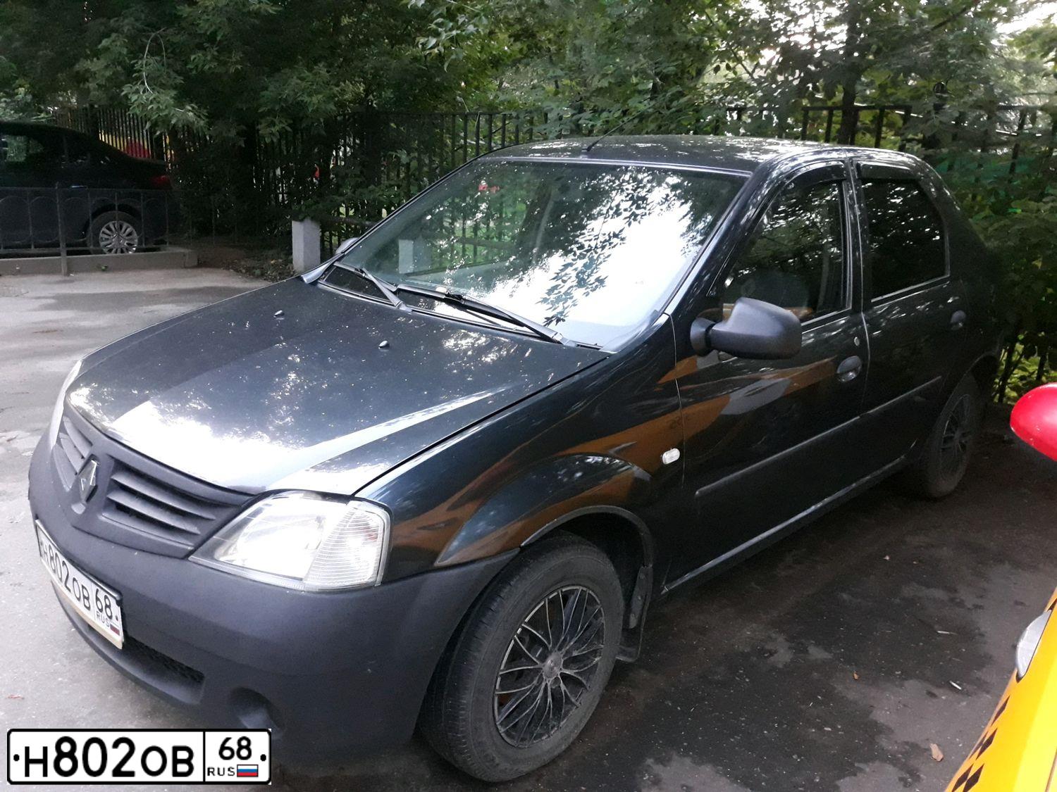 Фото автомобиля RENAULT LOGAN, 2007 — госномер Е683ТР33. Цвет: ТЕМНО-СЕРЫЙ