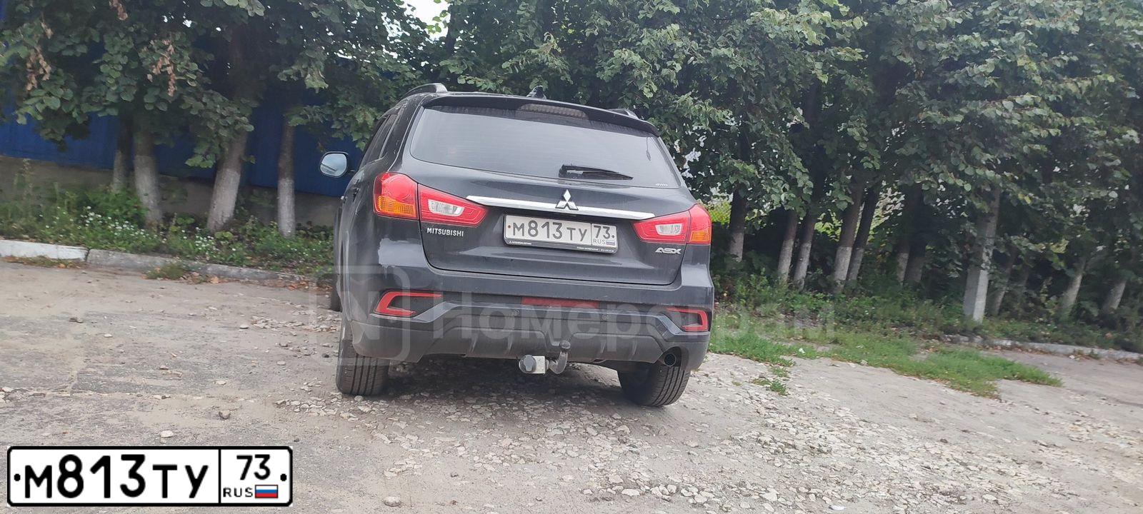 Фото автомобиля MITSUBISHI ASX, 2018 — госномер М813ТУ73. Цвет: ЧЕРНЫЙ