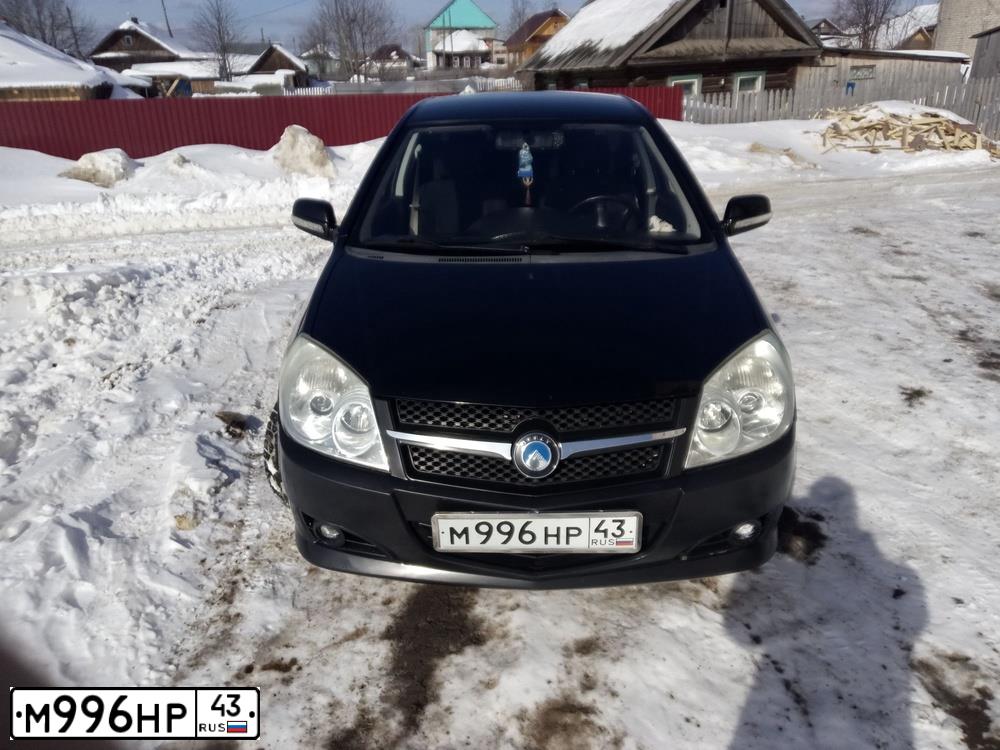 Фото автомобиля GEELY MK, 2010 — госномер М996НР43. Цвет: ЧЕРНЫЙ