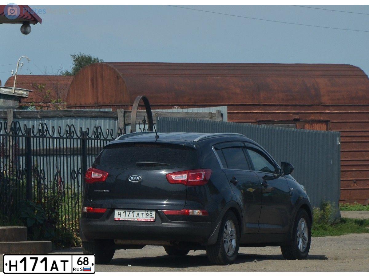 Фото автомобиля KIA SPORTAGE, 2012 — госномер С175АВ68. Цвет: ЧЕРНЫЙ ПЕРЛАМУТР