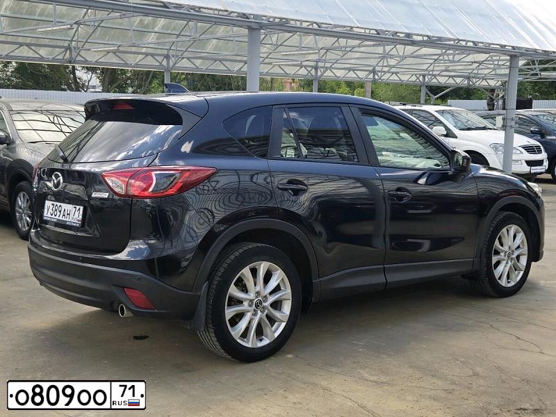 Фото автомобиля MAZDA CX-5, 2012 — госномер О809ОО71. Цвет: ЧЕРНЫЙ