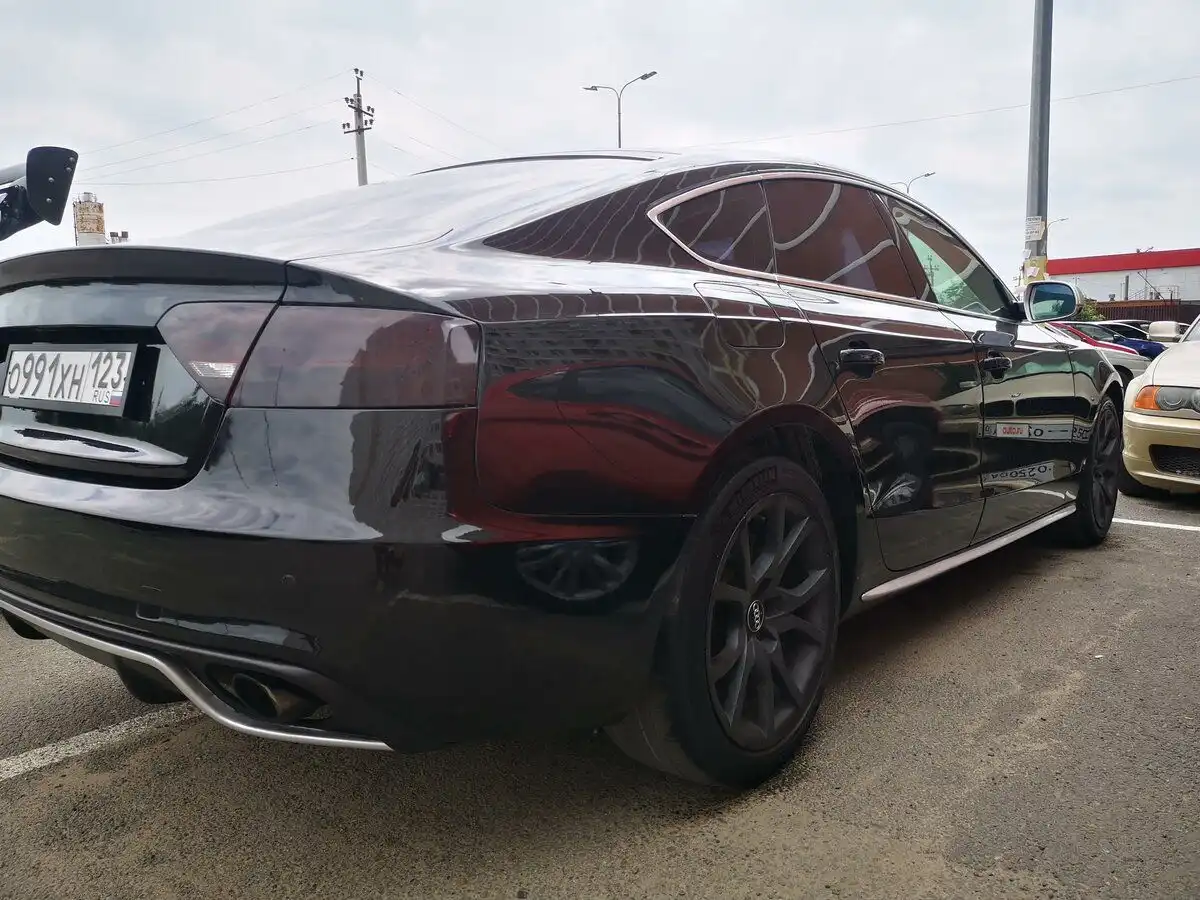 Фото автомобиля AUDI A5, 2009 — госномер Р567РР93. Цвет: ЧЕРНЫЙ