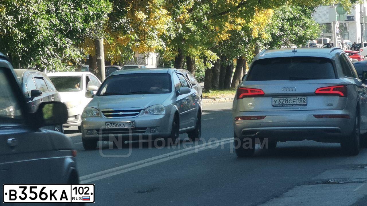 Фото автомобиля CHEVROLET LACETTI, 2007 — госномер В356КА102. Цвет: СЕРЕБРИСТЫЙ
