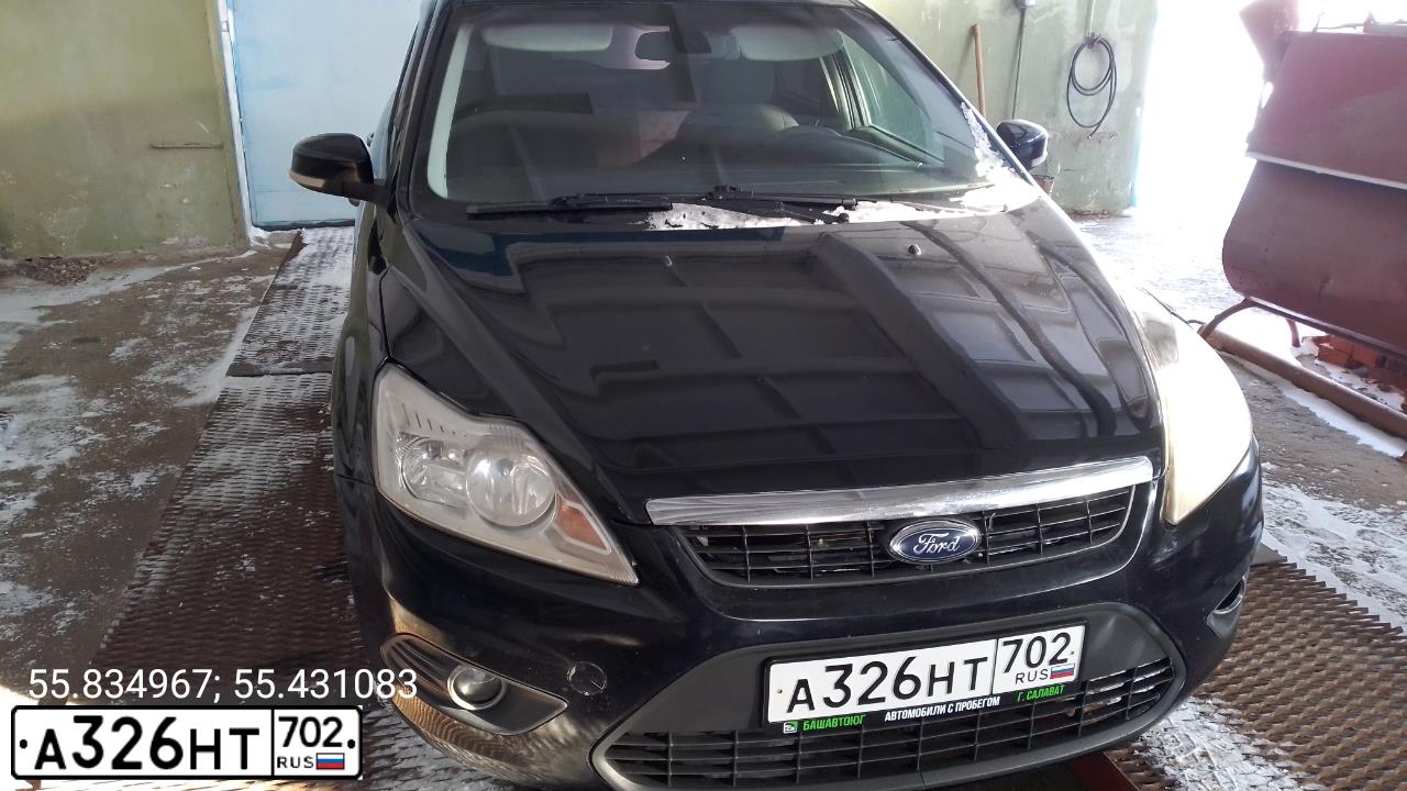 Фото автомобиля FORD FOCUS, 2008 — госномер А373КТ702. Цвет: ЧЕРНЫЙ