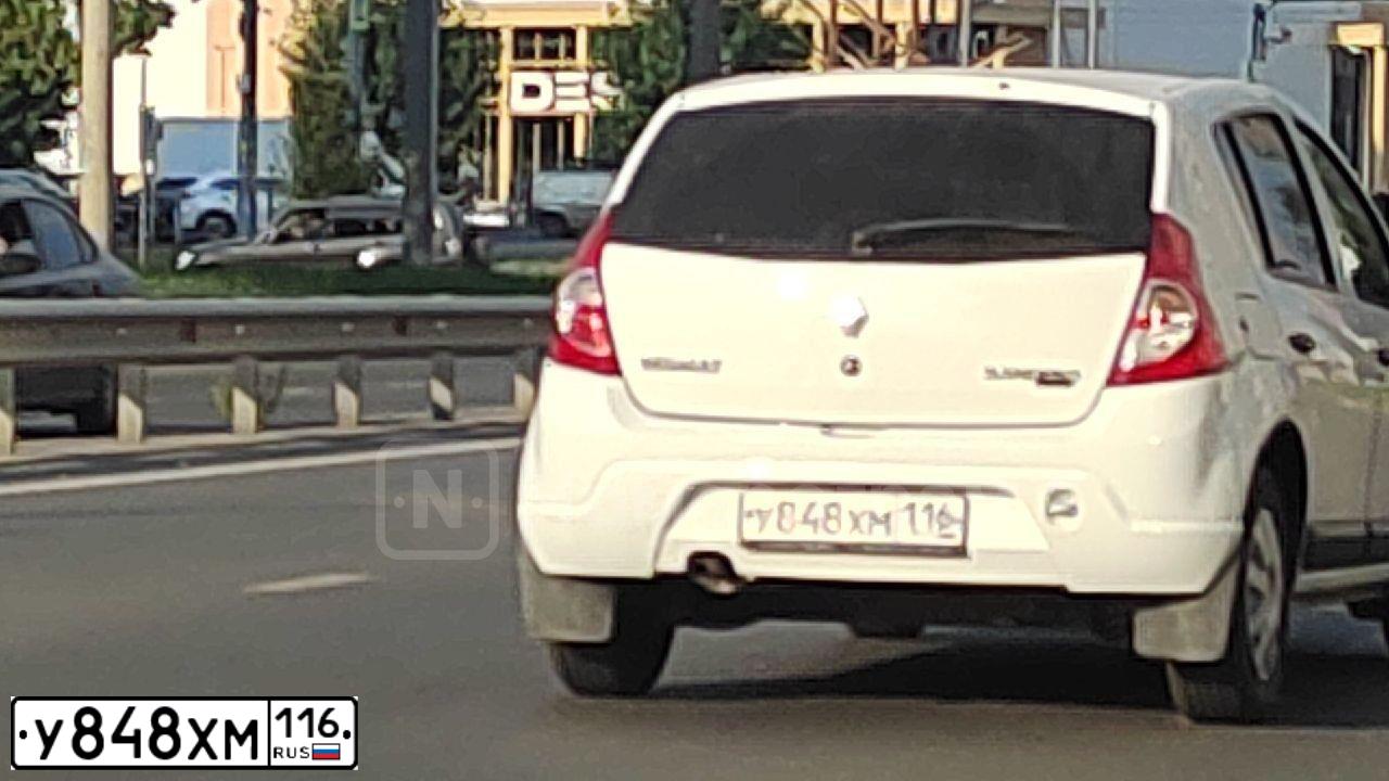 Фото автомобиля LADA 2192 KALINA, 2015 — госномер Р884ТС716. Цвет: Серо-Синий
