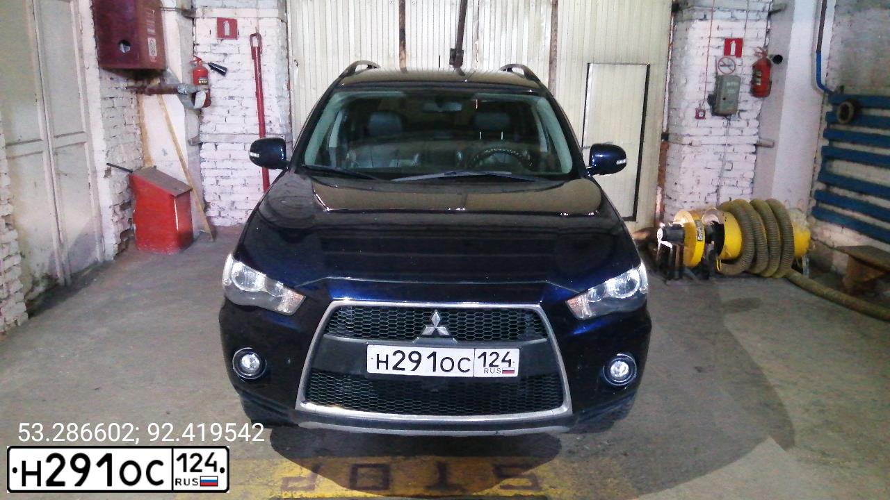 Фото автомобиля MITSUBISHI OUTLANDER, 2011 — госномер Н291ОС124. Цвет: СИНИЙ
