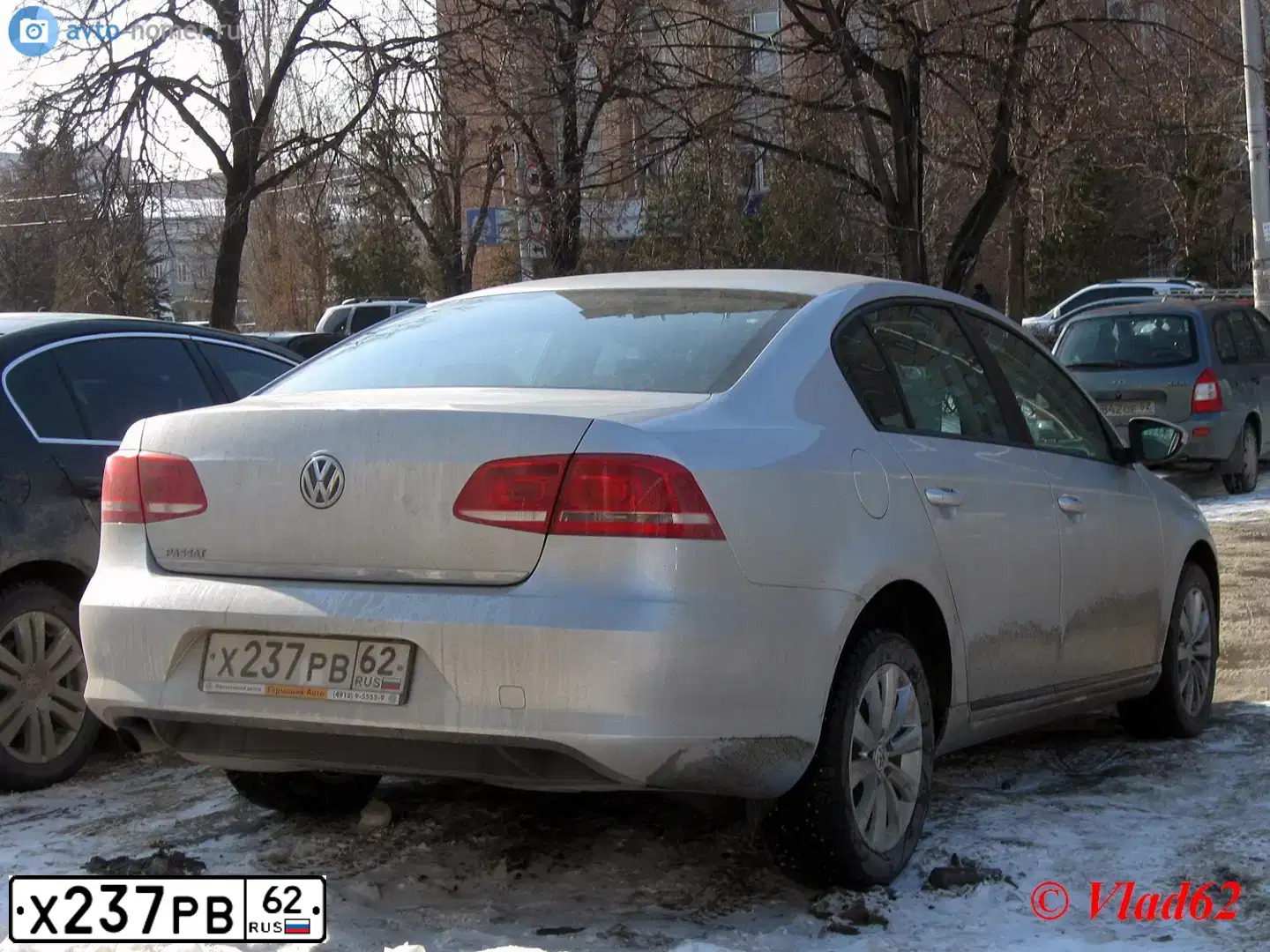 Фото автомобиля VOLKSWAGEN PASSAT, 2011 — госномер Х237РВ62. Цвет: Серебристый