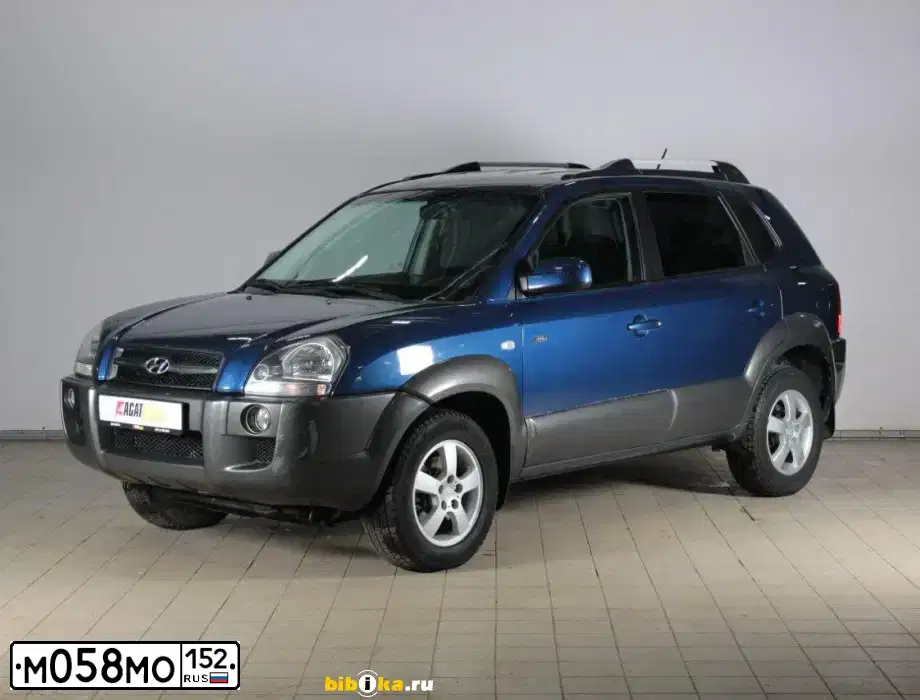Фото автомобиля HYUNDAI TUCSON, 2008 — госномер Р282ОН152. Цвет: СИНИЙ
