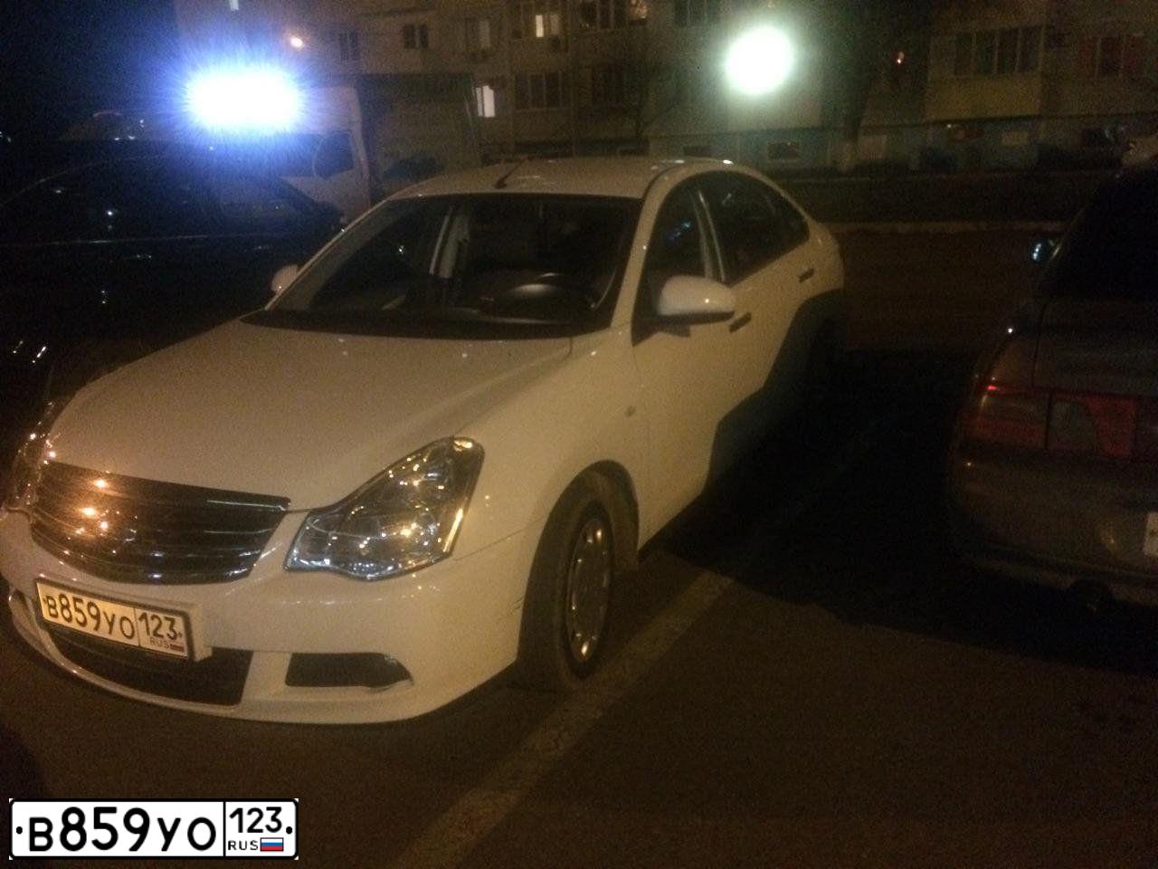 Фото автомобиля NISSAN ALMERA /AVTOVAZ/, 2018 — госномер У128ВЕ136. Цвет: Белый