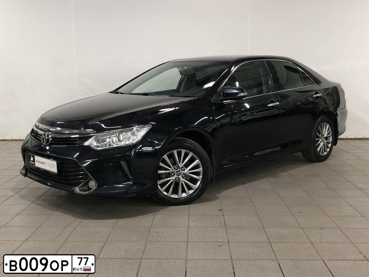 Фото автомобиля TOYOTA CAMRY, 2016 — госномер В009ОР77. Цвет: ЧЕРНЫЙ МЕТАЛЛИК