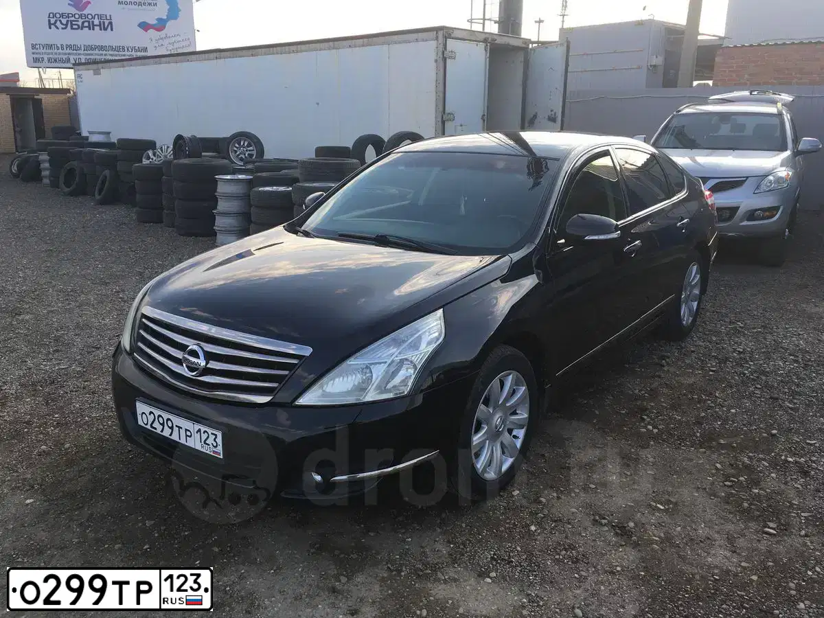 Фото автомобиля NISSAN TEANA, 2011 — госномер О299ТР123. Цвет: ЧЕРНЫЙ