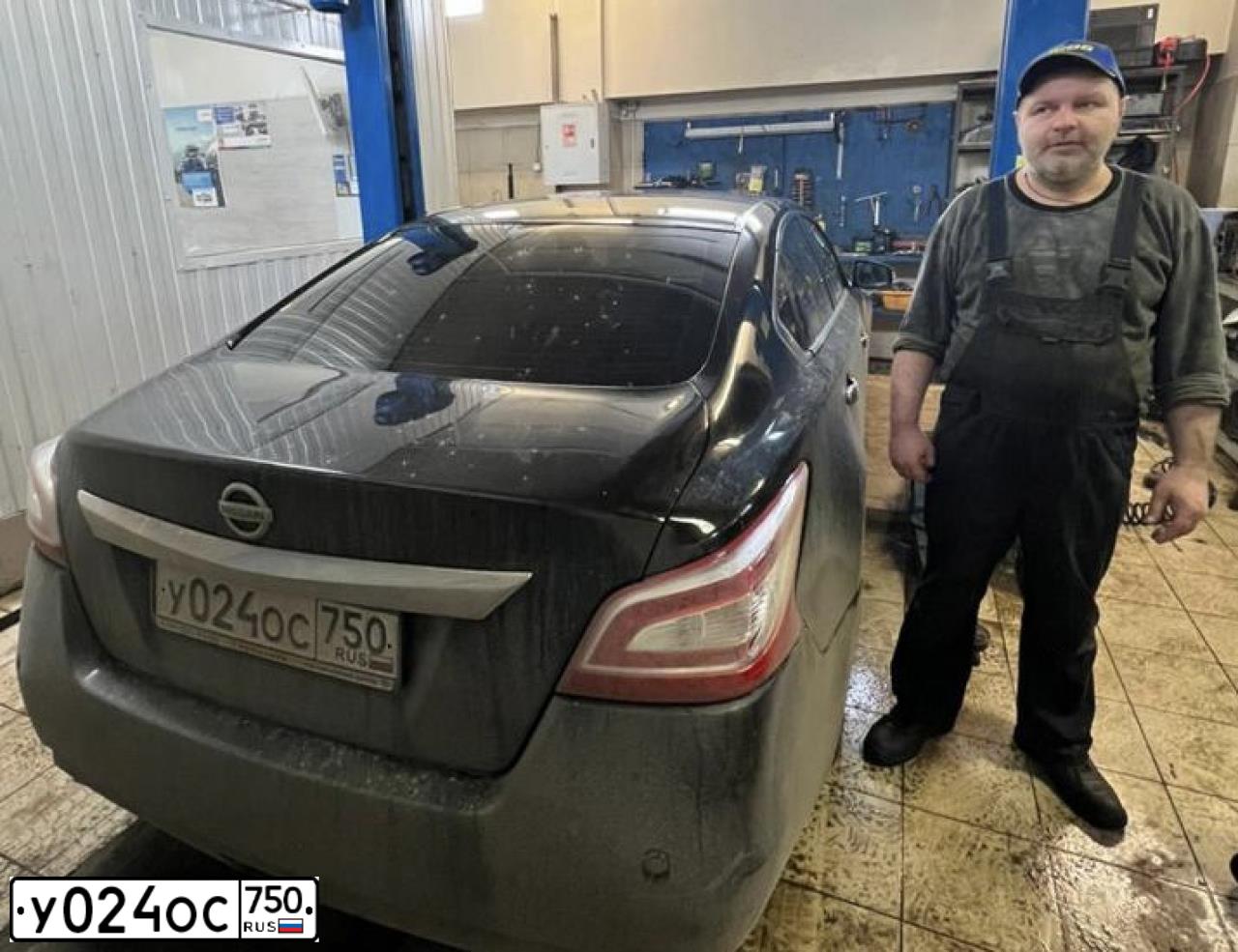 Фото автомобиля NISSAN TEANA, 2014 — госномер А707ТХ62. Цвет: ЧЕРНЫЙ