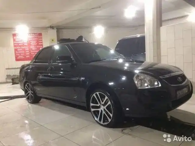 Фото автомобиля LADA 2170 PRIORA, 2015 — госномер М444ЕХ05. Цвет: ЧЕРНЫЙ