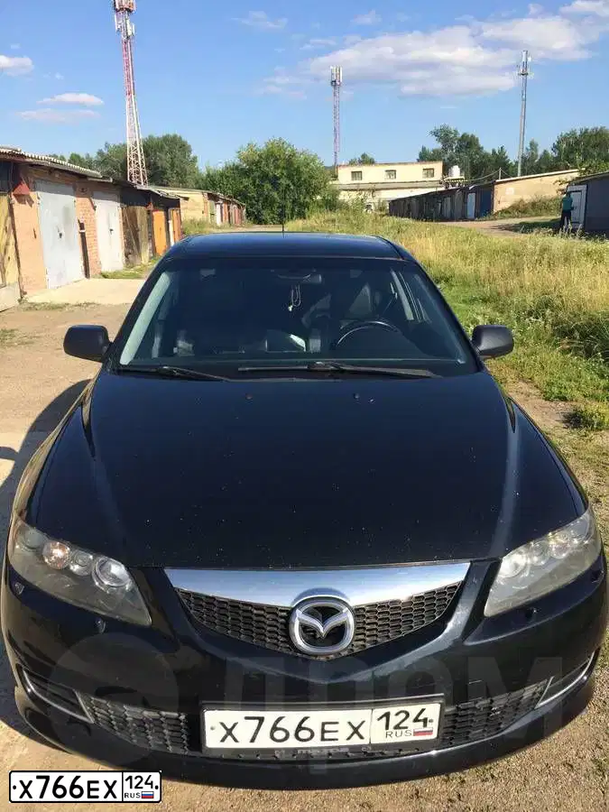 Фото автомобиля MAZDA 6, 2007 — госномер Х766ЕХ124. Цвет: ЧЕРНЫЙ