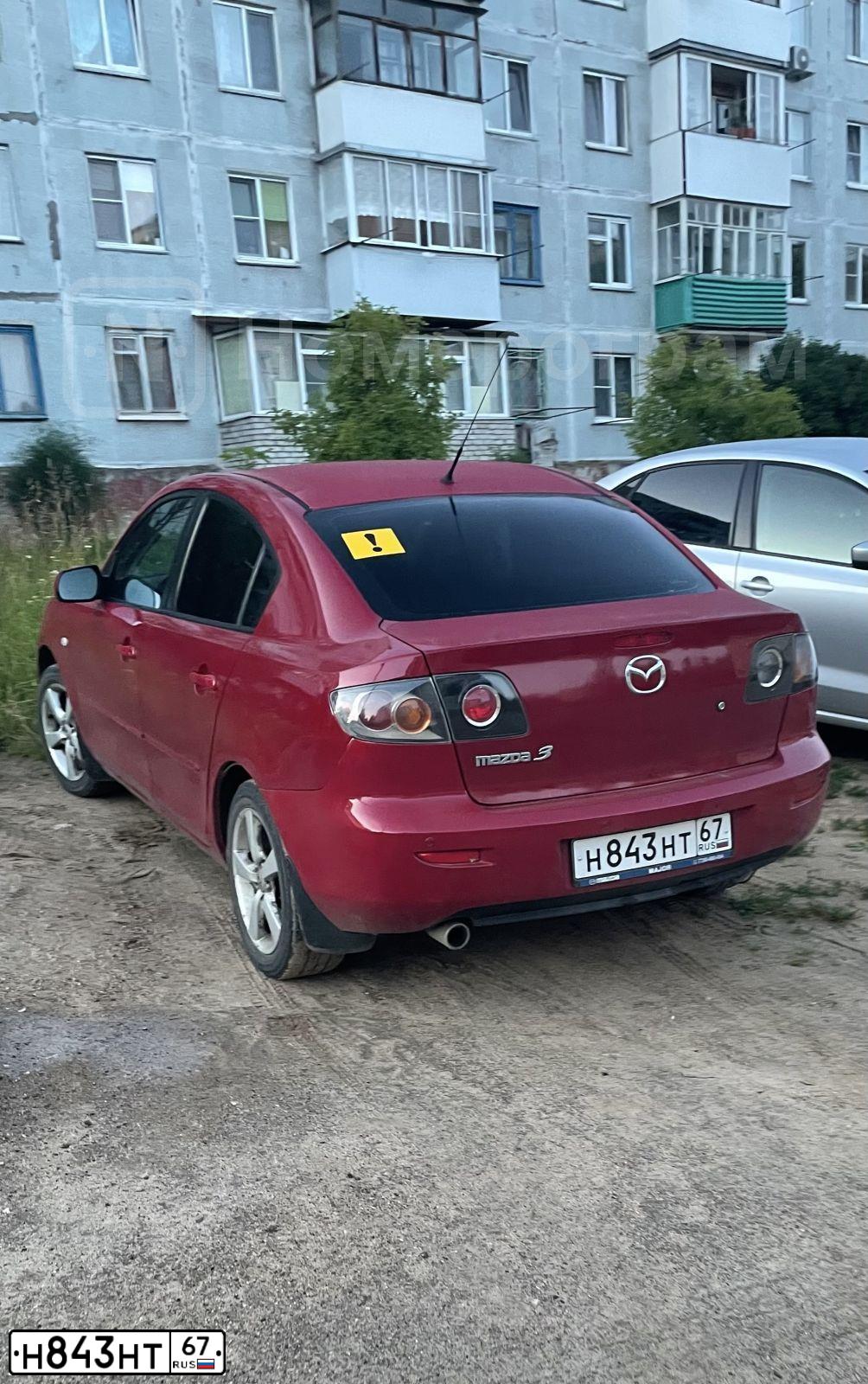 Фото автомобиля MAZDA 3, 2006 — госномер Н470КО177. Цвет: КРАСНЫЙ
