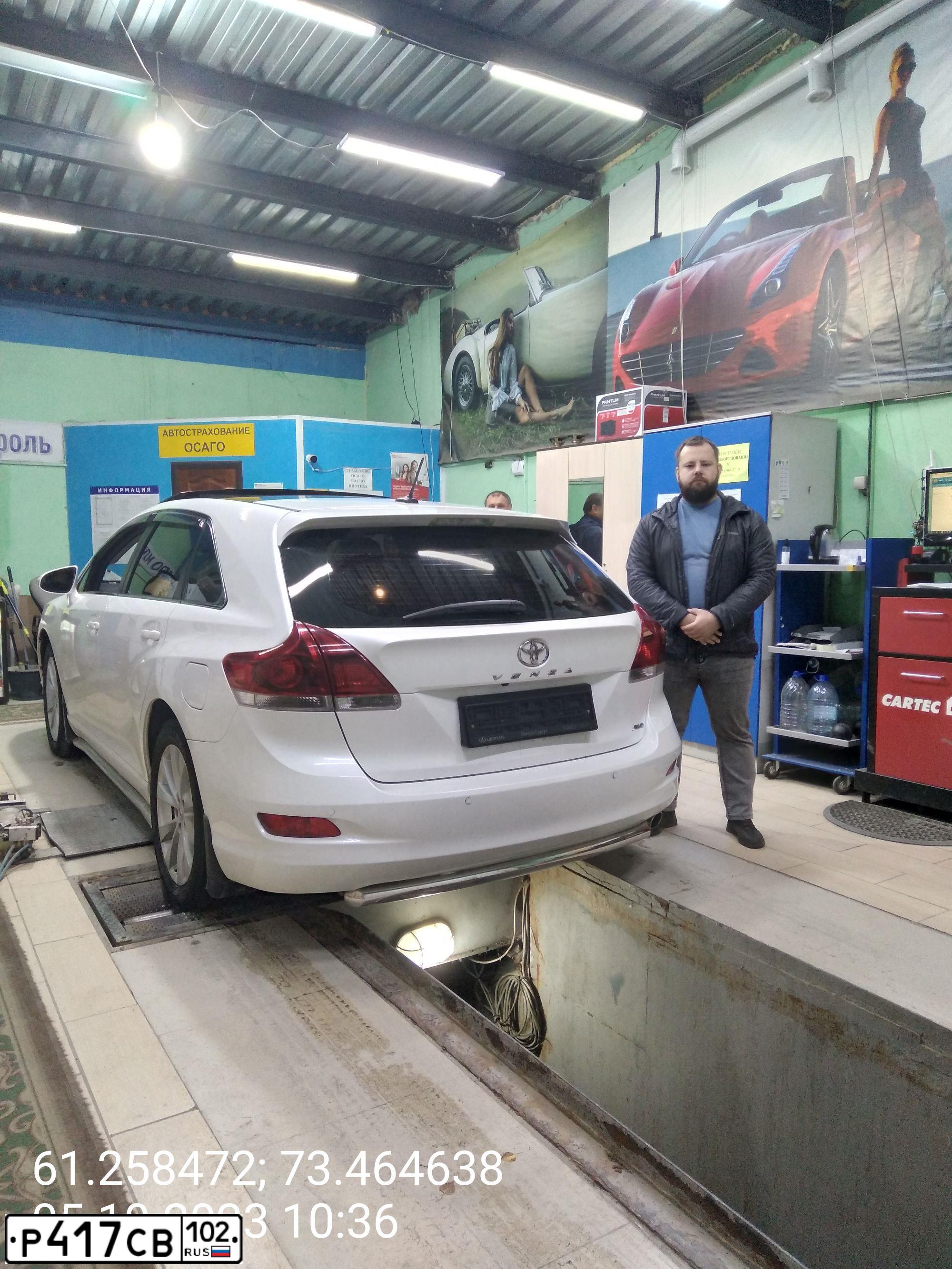 Фото автомобиля TOYOTA VENZA, 2013 — госномер Е844РУ186. Цвет: БЕЛЫЙ