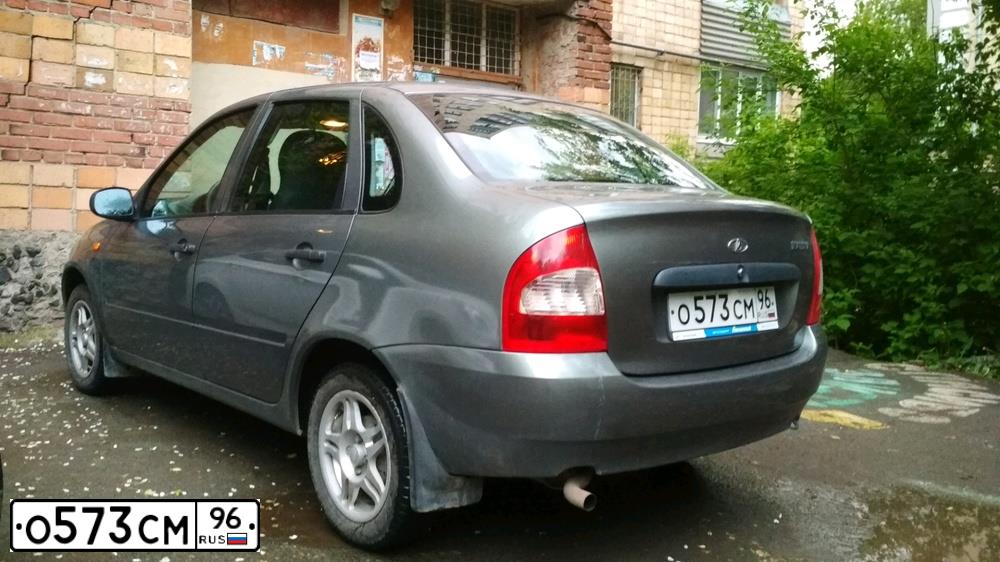 Фото автомобиля LADA 1118 KALINA, 2009 — госномер О573СМ96. Цвет: ТЕМНО-СЕРЫЙ