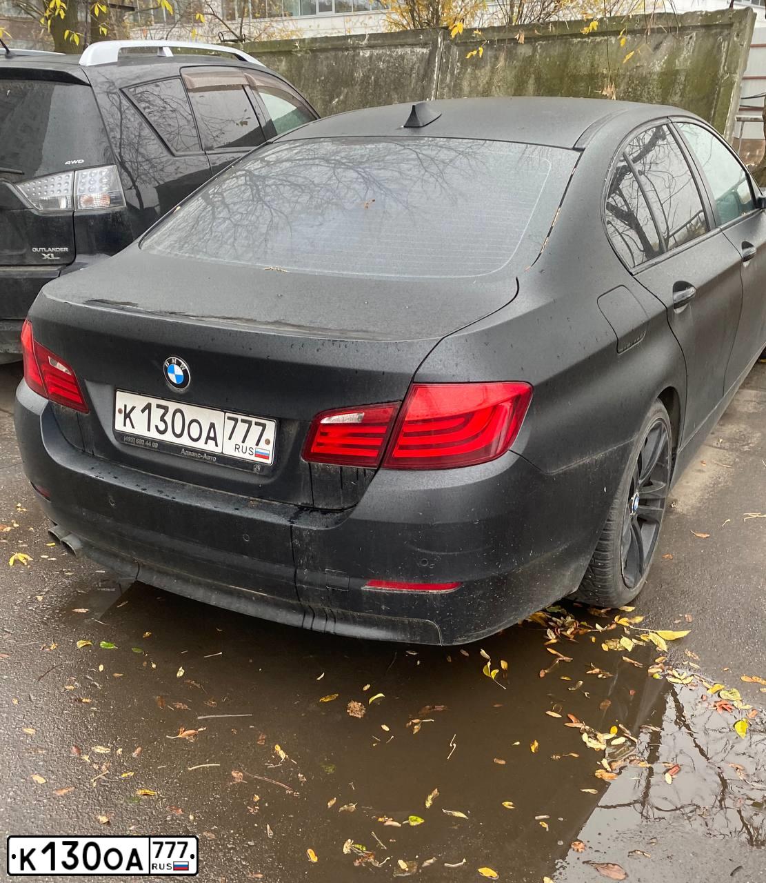 Фото автомобиля BMW SERIE 5, 2013 — госномер К130ОА777. Цвет: ЧЕРНЫЙ