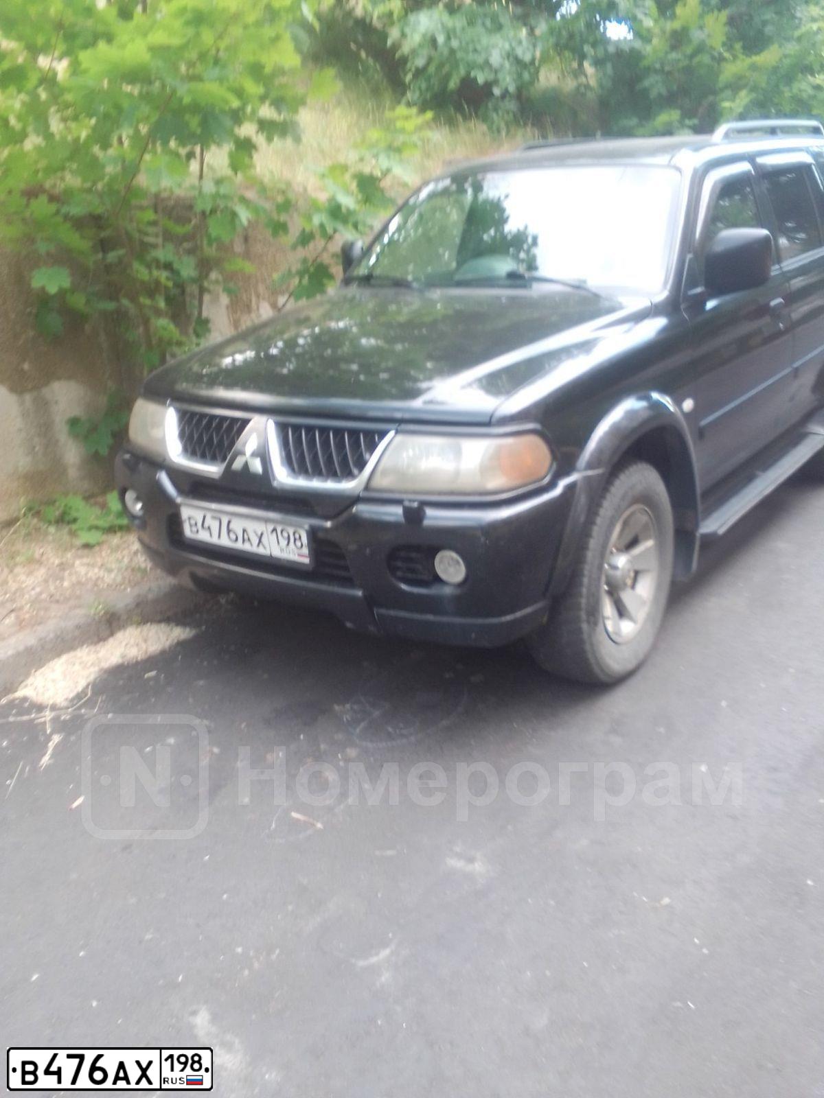 Фото автомобиля MITSUBISHI PAJERO SPORT, 2006 — госномер В476АХ198. Цвет: ЧЕРНЫЙ