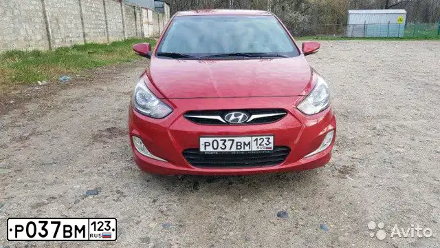 Фото автомобиля HYUNDAI SOLARIS, 2011 — госномер К854ТУ123. Цвет: КРАСНЫЙ ГРАНАТ
