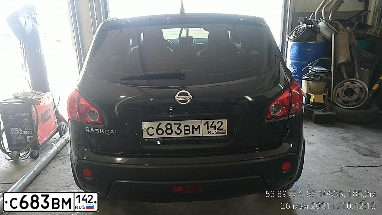 Фото автомобиля NISSAN QASHQAI, 2007 — госномер С683ВМ142. Цвет: ЧЕРНЫЙ