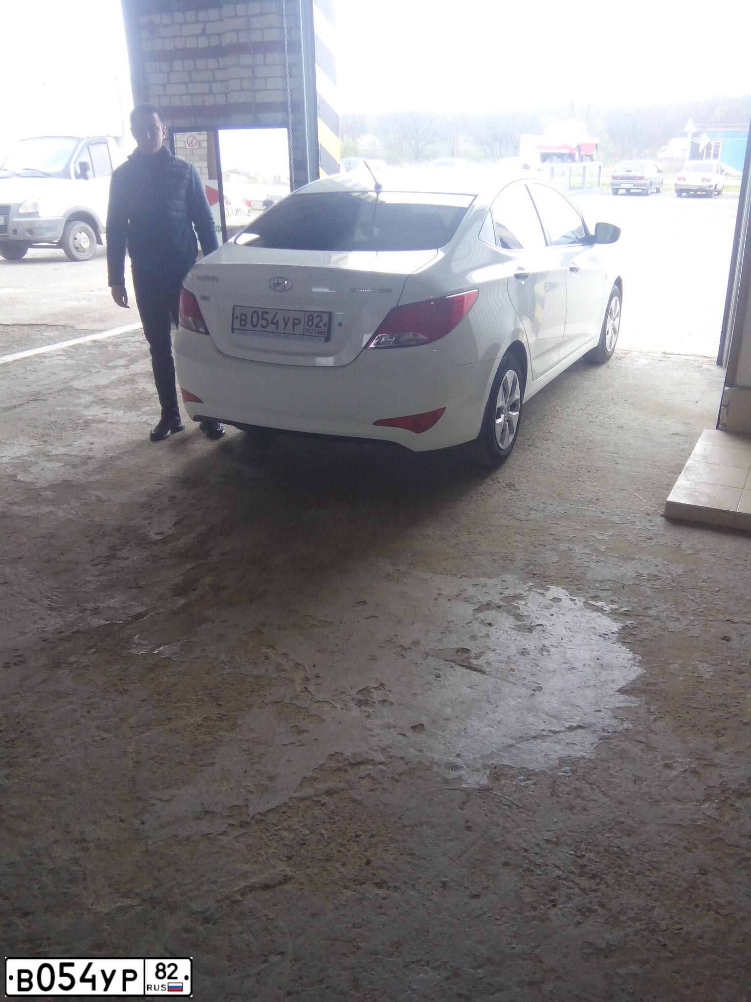 Фото автомобиля HYUNDAI SOLARIS, 2015 — госномер Р357МЕ73. Цвет: Белый