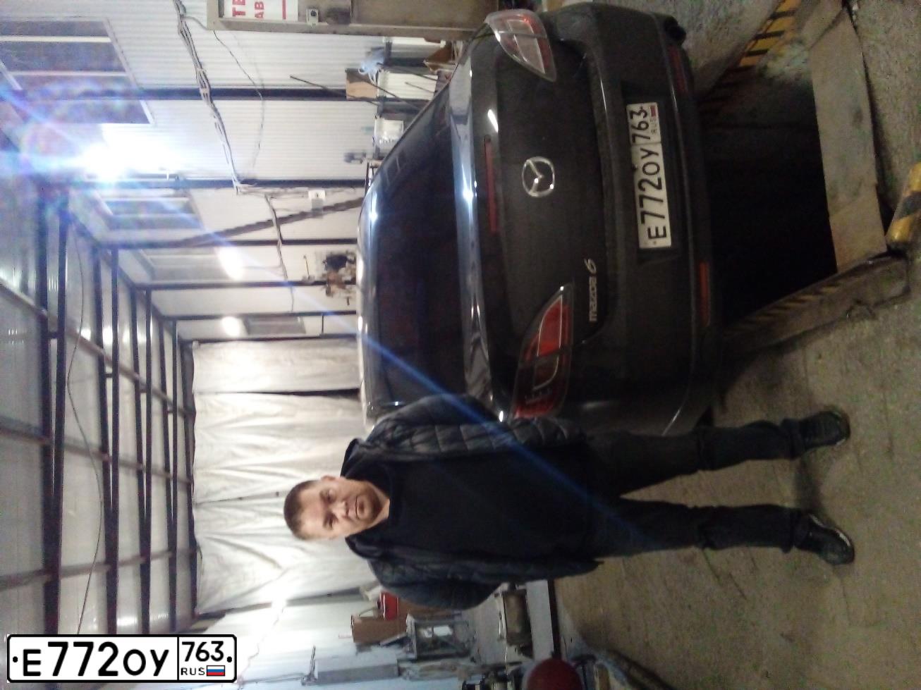 Фото автомобиля MAZDA 6, 2007 — госномер Е741ЕА116. Цвет: ЧЕРНЫЙ