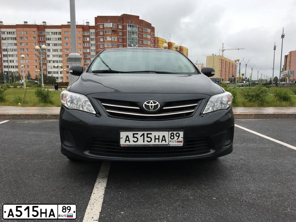 Фото автомобиля TOYOTA COROLLA, 2011 — госномер В807МЕ89. Цвет: ЧЕРНЫЙ