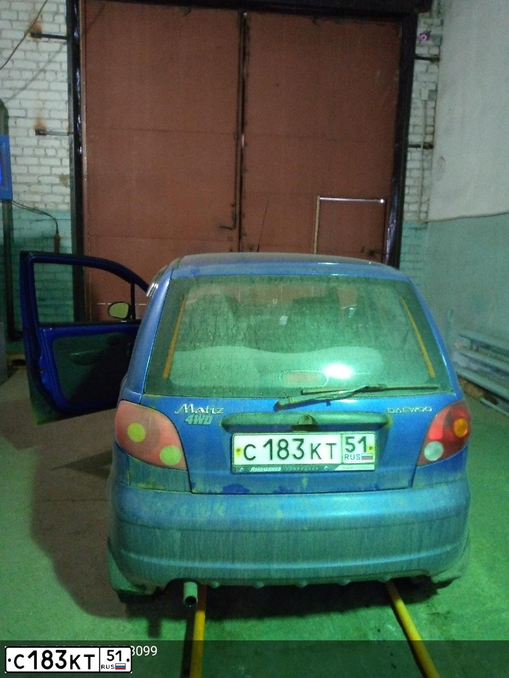 Фото автомобиля DAEWOO MATIZ, 2010 — госномер С183КТ51. Цвет: СИНЕ-ГЛАЗУРИСТЫЙ