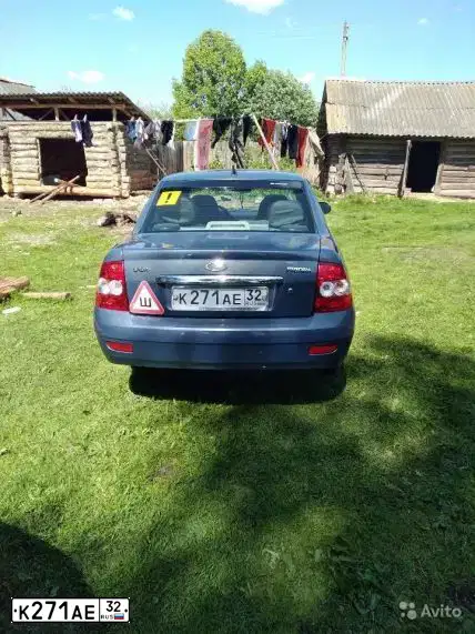 Фото автомобиля LADA 2170 PRIORA, 2008 — госномер К271АЕ32. Цвет: Серо-Синий