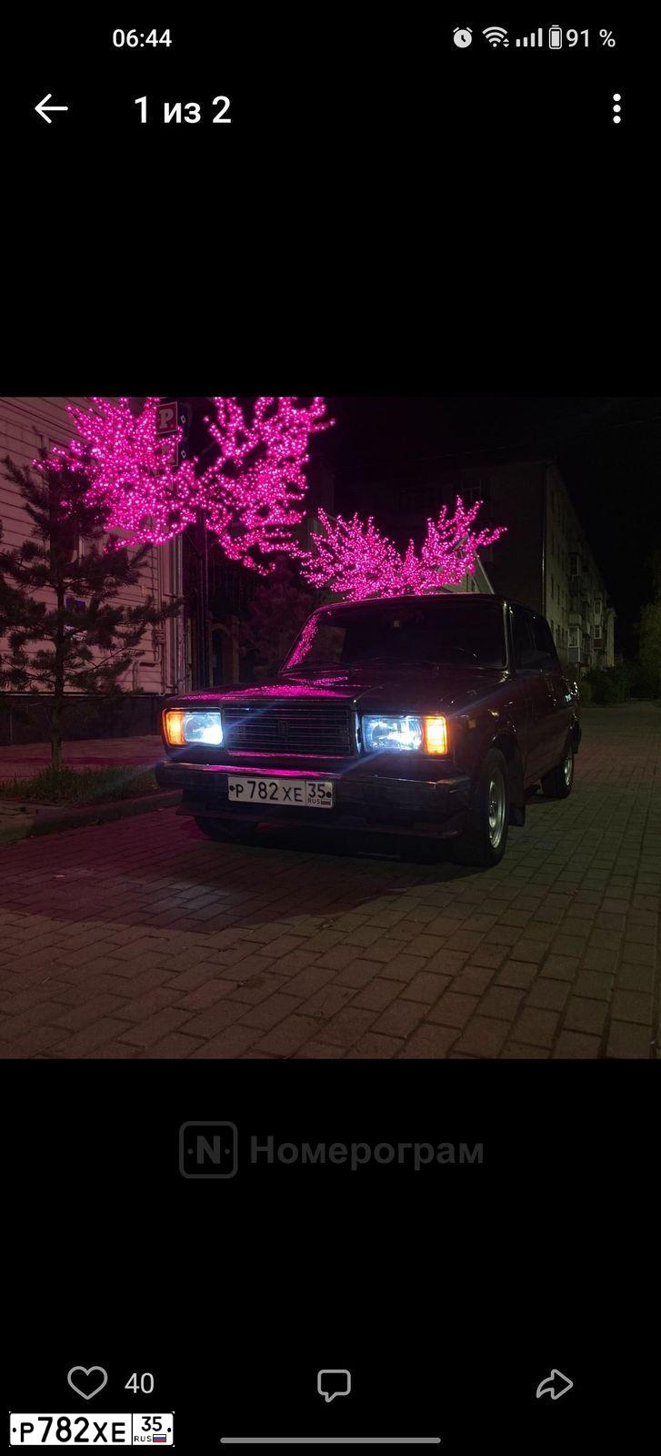 Фото автомобиля LADA 2107, 2003 — госномер Р782ХЕ35. Цвет: ТЕМНО-БОРДОВЫЙ