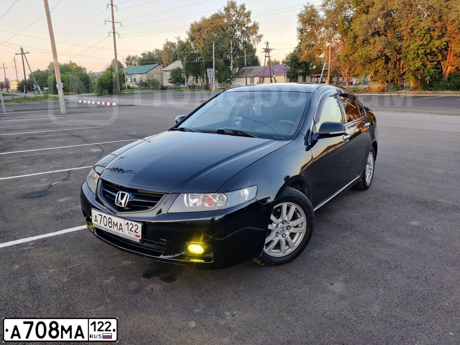 Фото автомобиля HONDA ACCORD, 2005 — госномер О605ОО22. Цвет: ЧЕРНЫЙ