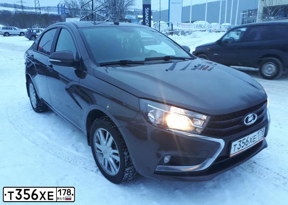 Фото автомобиля LADA VESTA, 2016 — госномер Т356ХЕ178. Цвет: КОРИЧНЕВЫЙ