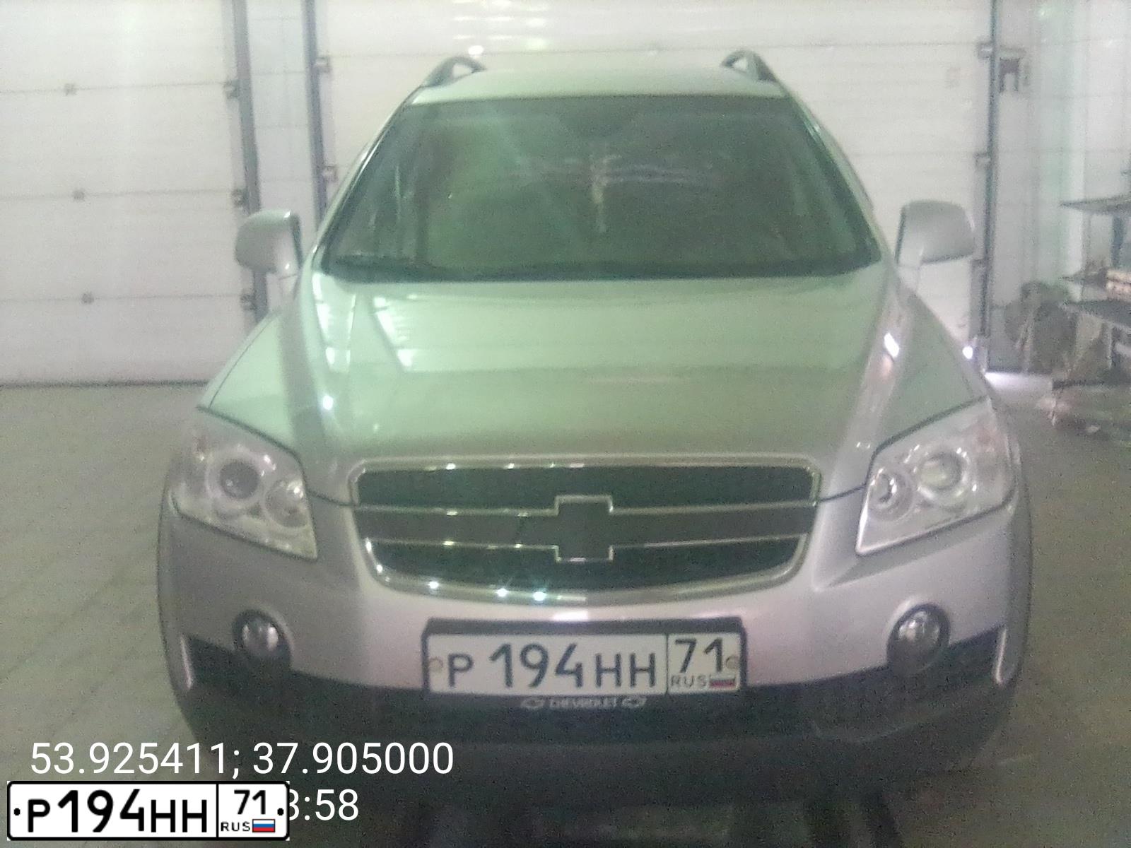 Фото автомобиля CHEVROLET CAPTIVA, 2008 — госномер Р194НН71. Цвет: СЕРЕБРИСТЫЙ
