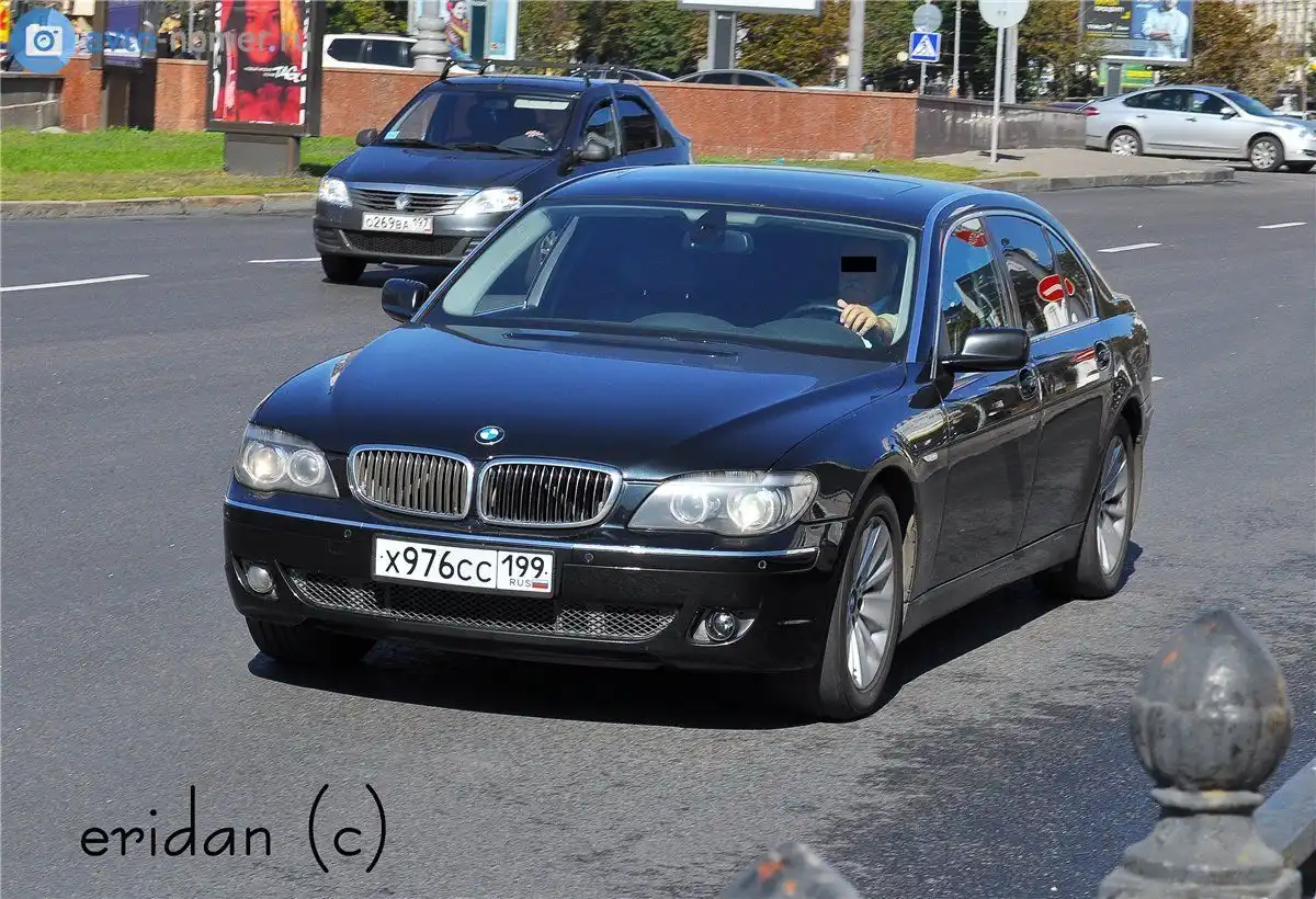 Фото автомобиля BMW SERIE 7, 2006 — госномер Т722АР180. Цвет: ЧЕРНЫЙ