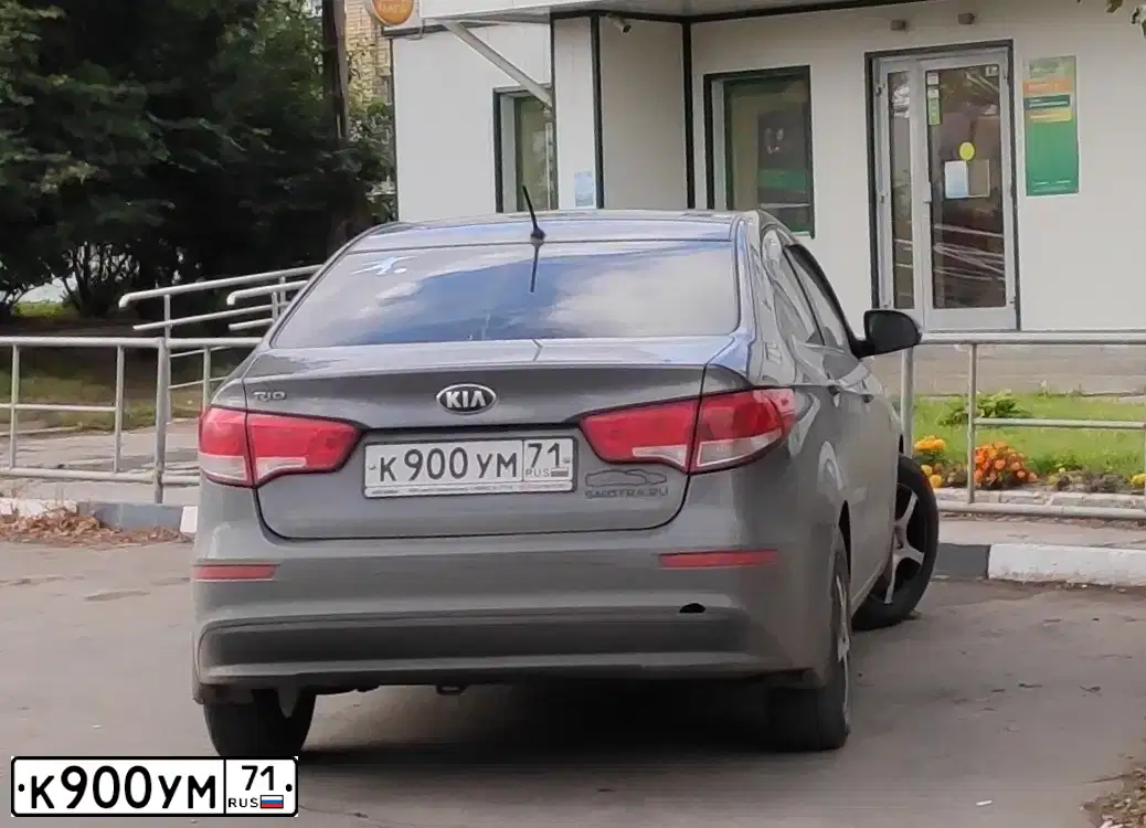 Фото автомобиля KIA RIO, 2016 — госномер Т609ХН71. Цвет: ТЕМНО-СЕРЫЙ