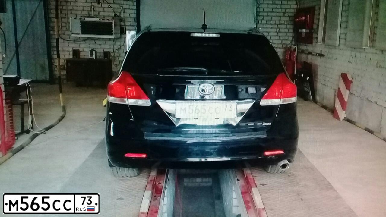 Фото автомобиля TOYOTA VENZA, 2010 — госномер М565СС73. Цвет: ЧЕРНЫЙ