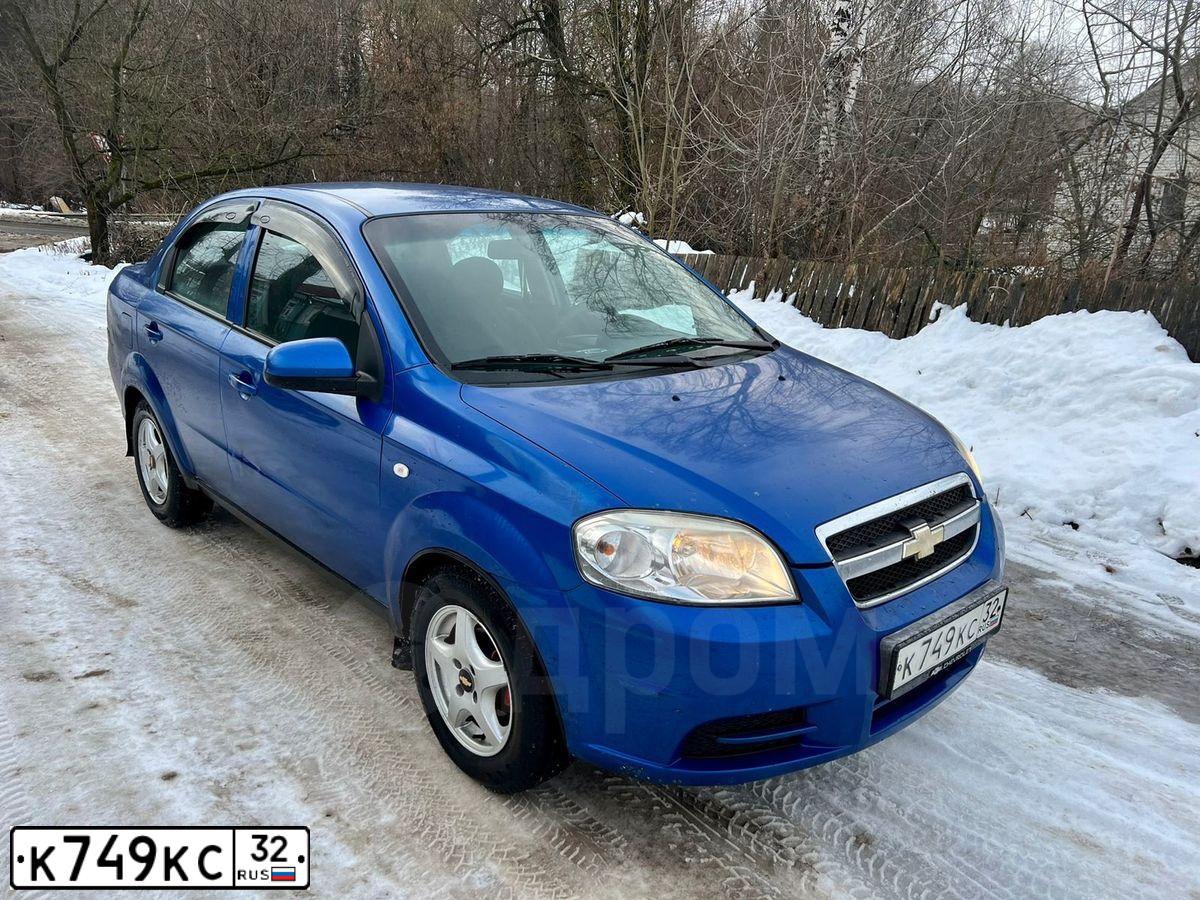 Фото автомобиля CHEVROLET AVEO, 2008 — госномер К749КС32. Цвет: синий