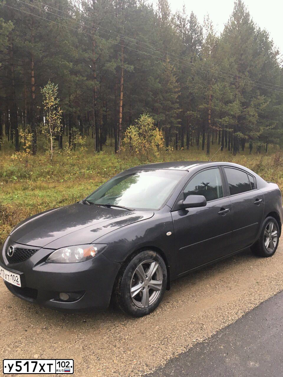 Фото автомобиля MAZDA 3, 2005 — госномер С600СВ102. Цвет: ТЕМНО-СЕРЫЙ