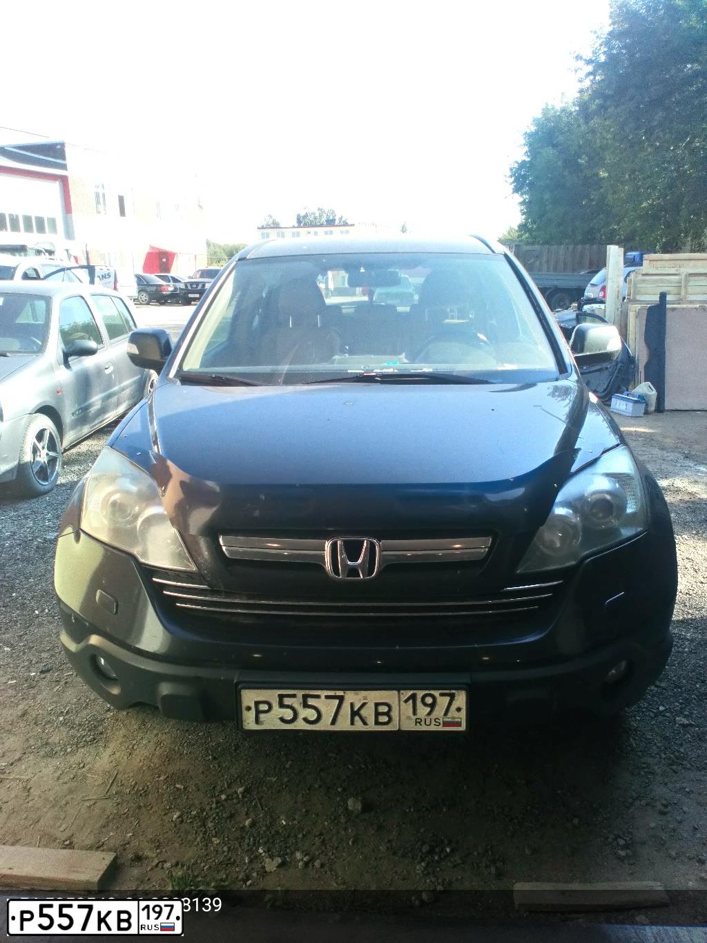 Фото автомобиля HONDA CR-V, 2007 — госномер Р557КВ197. Цвет: ЧЕРНЫЙ
