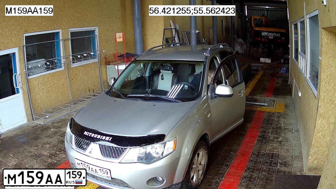 Фото автомобиля MITSUBISHI OUTLANDER, 2008 — госномер М159АА159. Цвет: БЕЖЕВЫЙ
