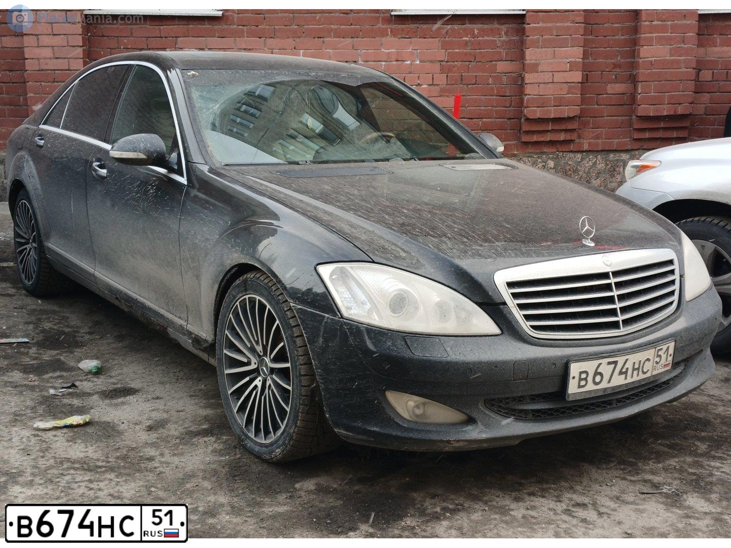 Фото автомобиля MERCEDES S-KLASSE, 2007 — госномер В001АА777. Цвет: ЧЕРНЫЙ
