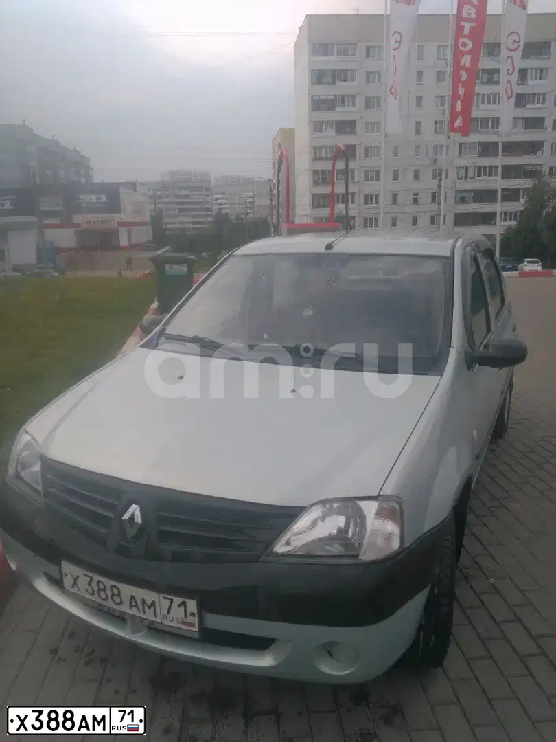 Фото автомобиля RENAULT LOGAN, 2007 — госномер Х388АМ71. Цвет: СВЕТЛО-ЗЕЛЕНЫЙ