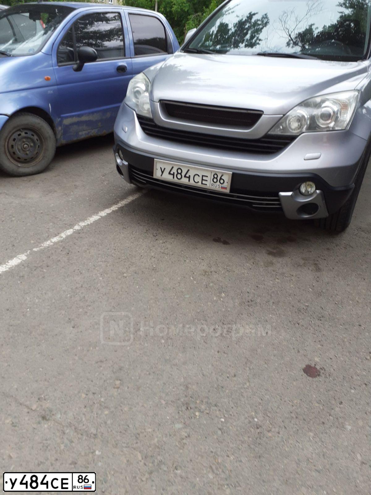 Фото автомобиля HONDA CR-V, 2007 — госномер А765ВА155. Цвет: Серебристый