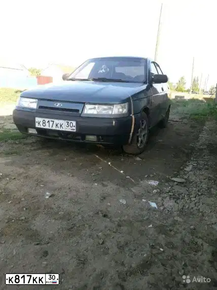 Фото автомобиля LADA 2110 LADA, 2001 — госномер К817КК30. Цвет: Темный серо-синий металлик