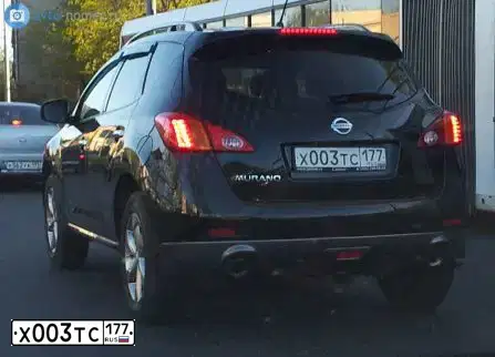 Фото автомобиля NISSAN MURANO, 2011 — госномер Н124АЕ799. Цвет: ЧЕРНЫЙ