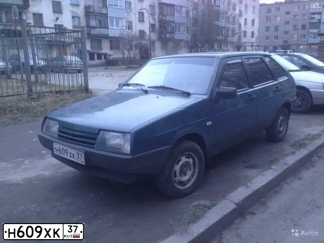 Фото автомобиля LADA 2109 SAMARA, 2000 — госномер Н609КК37. Цвет: Сине-зеленый